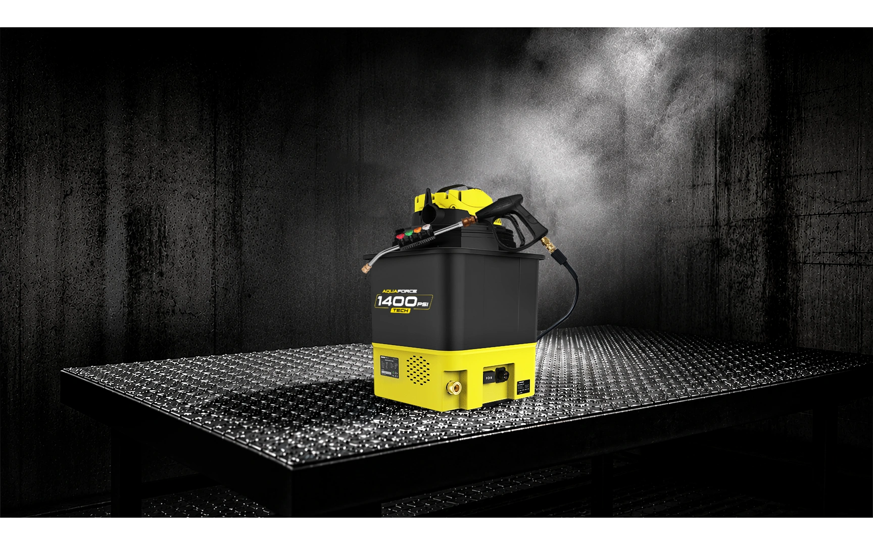 Aquaforce on workshop workbench 4 Steps to Pristine Clean